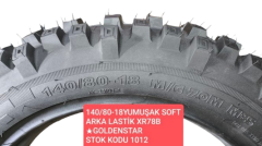 Golden Star 140/80-18 Yumuşak Soft Arka Lastik XR78B. Enduro Cross